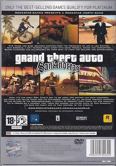 Grand Theft Auto: San Andreas - PS2 Platinum (B Grade) (Genbrug)